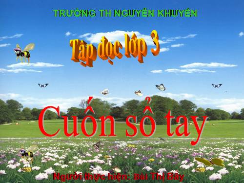 Tuần 32. Cuốn sổ tay