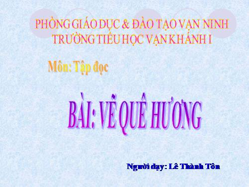 Tuần 11. Vẽ quê hương