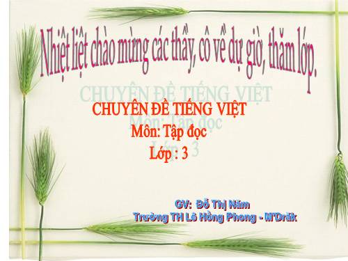 Tuần 30. Một mái nhà chung