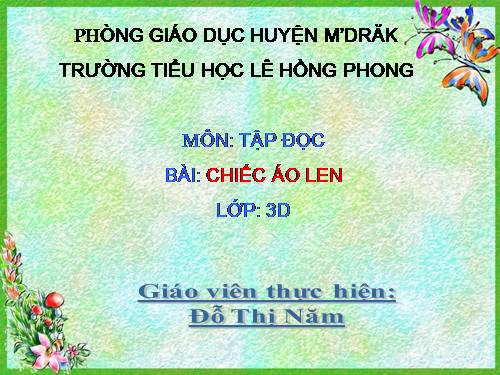 Tuần 3. Chiếc áo len