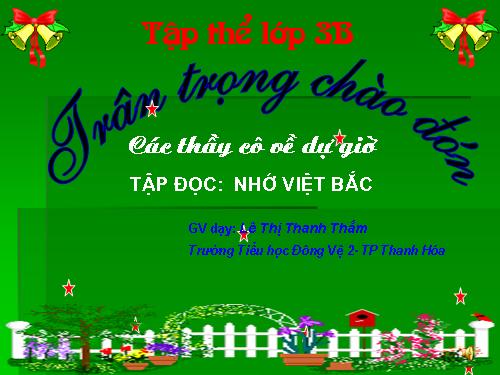 Tuần 14. Nhớ Việt Bắc