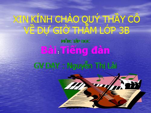 Tuần 24. Tiếng đàn