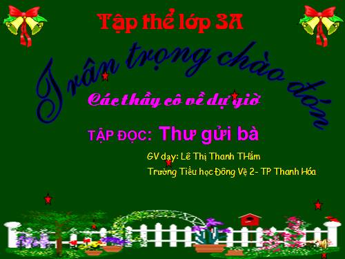 Tuần 10. Thư gửi bà