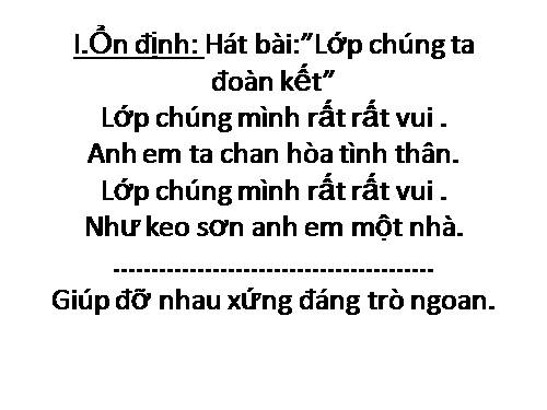 I.Ổn định