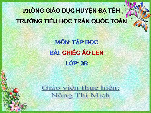 Tuần 3. Chiếc áo len