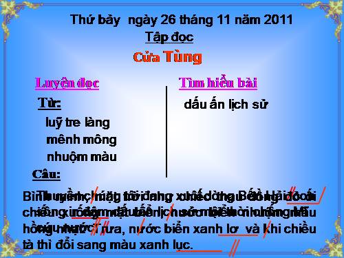 Tuần 13. Cửa Tùng