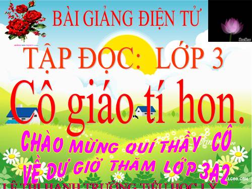 Tuần 2. Cô giáo tí hon