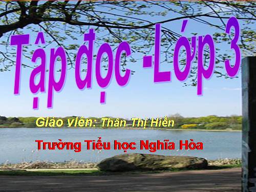 Tuần 29. Buổi học thể dục