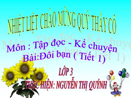 Tuần 16. Đôi bạn