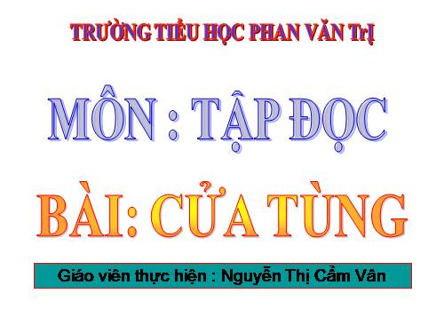 Tuần 13. Cửa Tùng