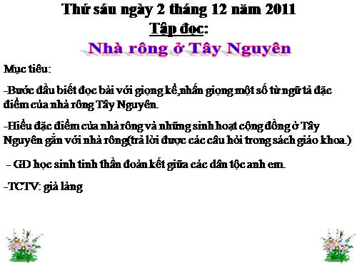 Tuần 15. Nhà rông ở Tây Nguyên