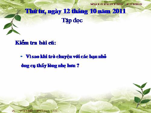 Tuần 8. Tiếng ru