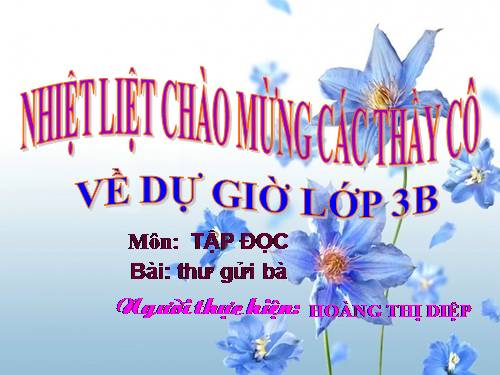 Tuần 10. Thư gửi bà