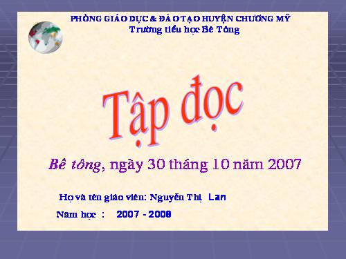 Tuần 8. Tiếng ru