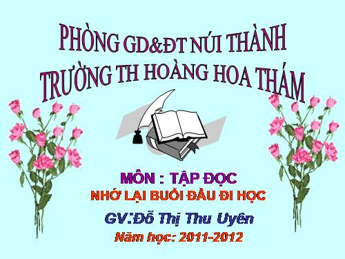 Tuần 6. Nhớ lại buổi đầu đi học