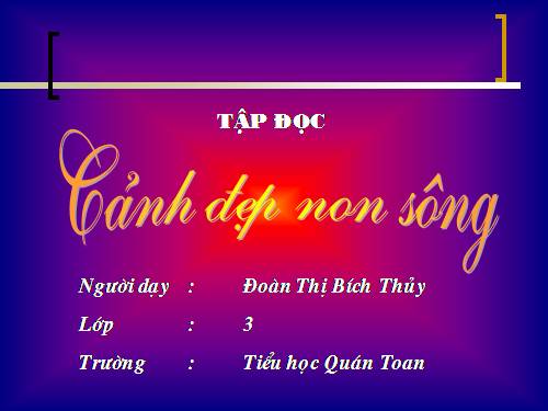 Tuần 12. Cảnh đẹp non sông