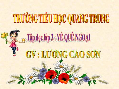 Tuần 16. Về quê ngoại