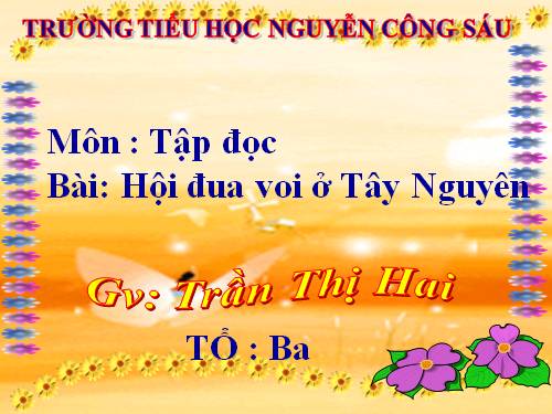 Tuần 25. Hội đua voi ở Tây Nguyên