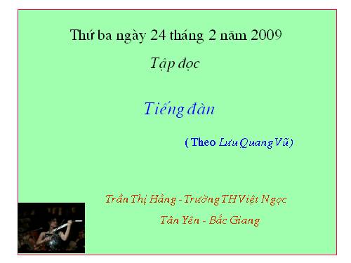 Tuần 24. Tiếng đàn