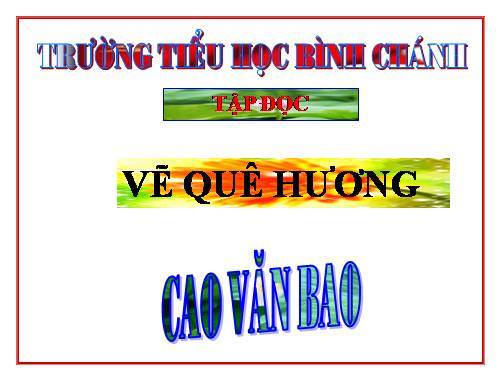 Tuần 11. Vẽ quê hương