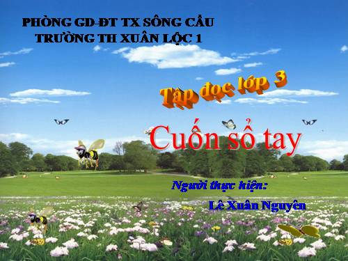 Tuần 32. Cuốn sổ tay