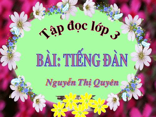 Tuần 24. Tiếng đàn