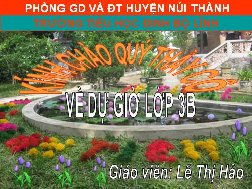 Tuần 30. Một mái nhà chung