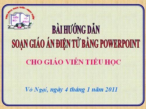 Hướng dẫn soạn giáo án điện tử