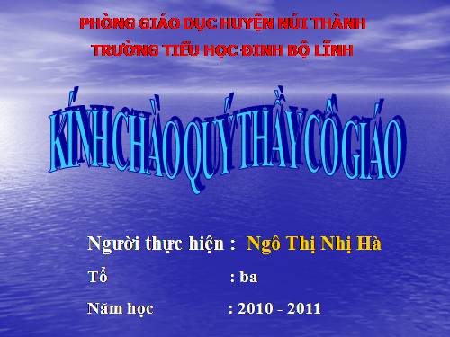 Tuần 8. Tiếng ru