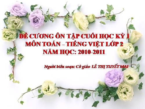 ÔN TẬP KIỂM TRA CUỐI HKI - LỚP 3 - NĂM HỌC 2010-2011