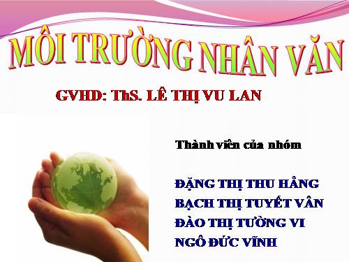 môi trường nhân văn