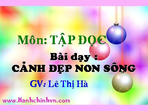 Tuần 12. Cảnh đẹp non sông