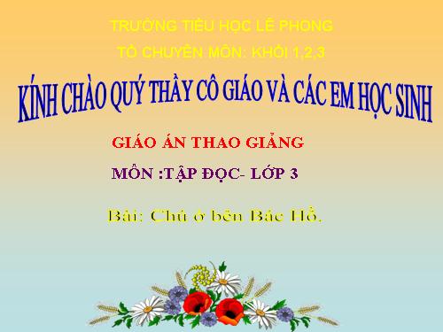 Tuần 20. Chú ở bên Bác Hồ