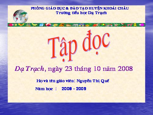 Tuần 8. Tiếng ru