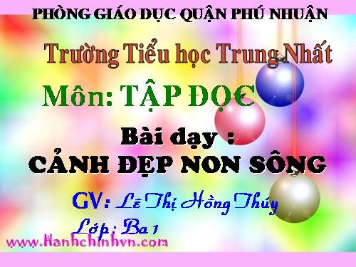 Tuần 12. Cảnh đẹp non sông