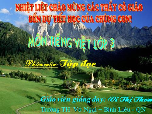 Tuần 8. Các em nhỏ và cụ già