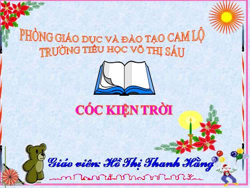 Tuần 33. Cóc kiện Trời