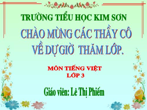 Tuần 30. Một mái nhà chung