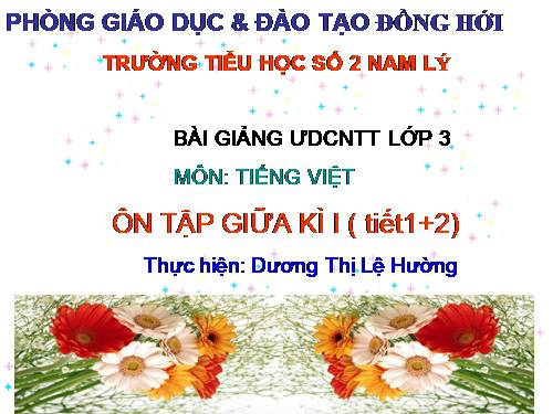 Tuần 9. Ôn tập Giữa Học kì I