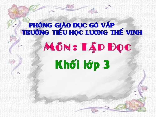 Tuần 33. Mặt trời xanh của tôi