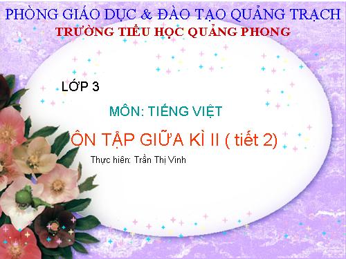 Tuần 9. Ôn tập Giữa Học kì I