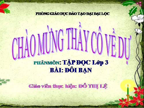 Tuần 16. Đôi bạn