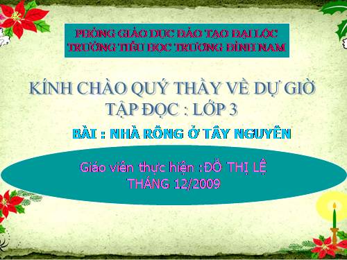 Tuần 15. Nhà rông ở Tây Nguyên