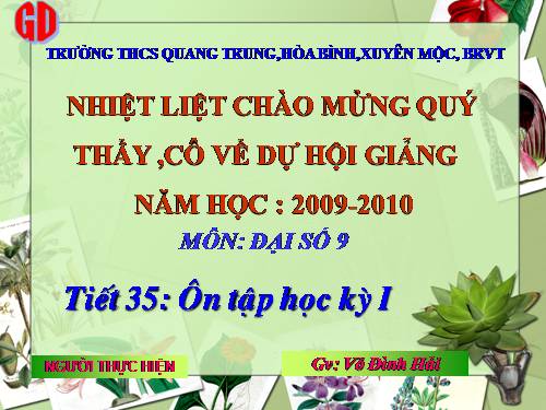 Tuần 18. Ôn tập Cuối Học kì I