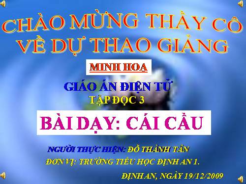 Tuần 22. Cái cầu