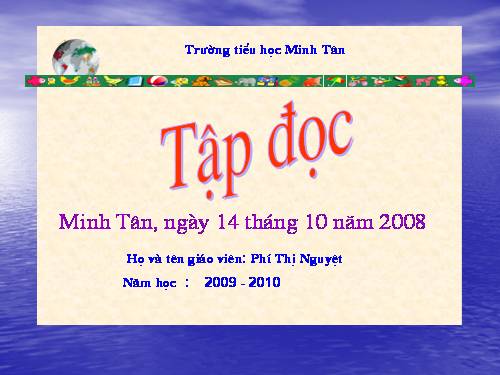 Tuần 8. Tiếng ru