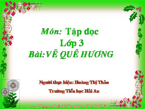 Tuần 11. Vẽ quê hương