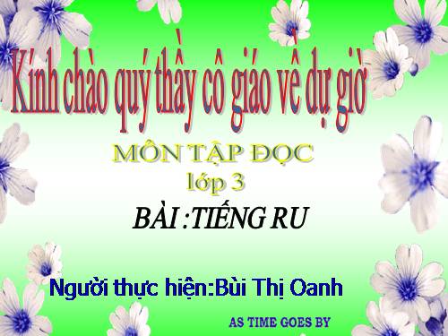 Tuần 8. Tiếng ru