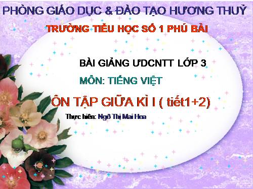 Tuần 9. Ôn tập Giữa Học kì I