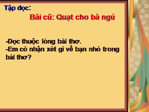 Tuần 4. Ông ngoại